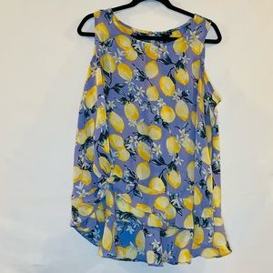 SOLD Torrid Lemon Blue and Yellow Swing Tank sz 0